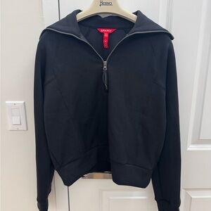 SPANX Black Half-Zip Sweatshirt